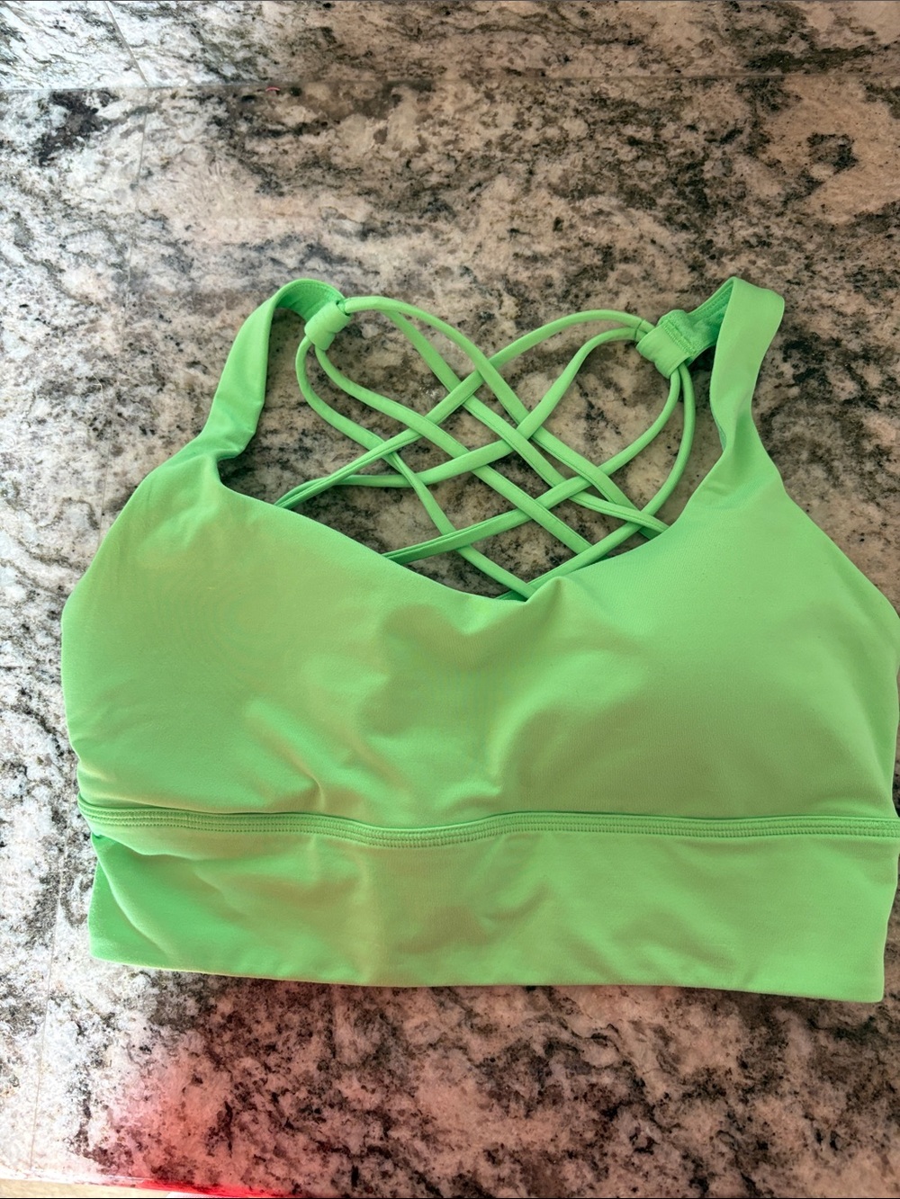 lululemon athletica Lime Green Crisscross Sports Bra